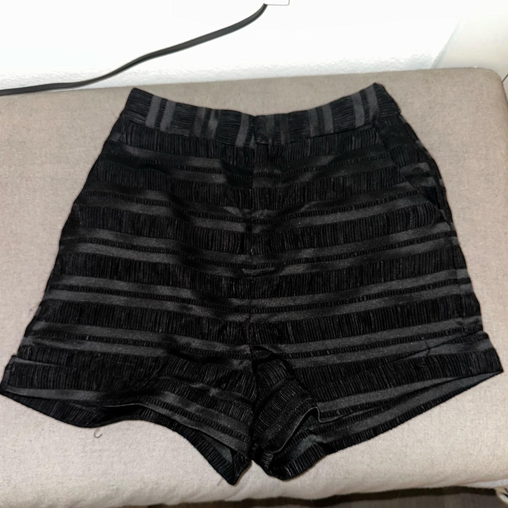 Stylish Black Striped Women's Shorts